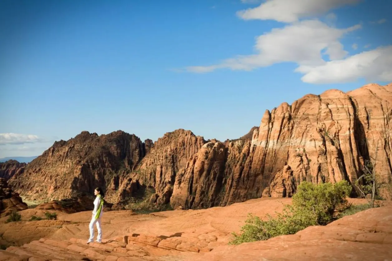 Guest reflecting at Red Mountain Resort